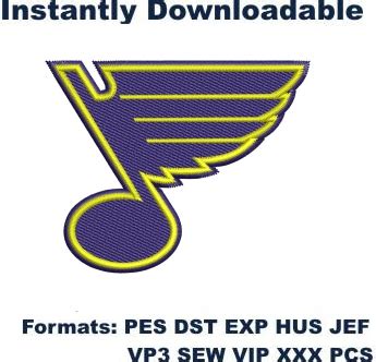 St. Louis Blues logo embroidery design